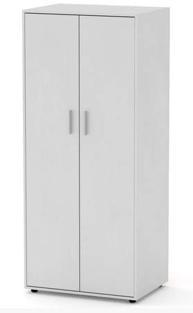 Біла шафа-2 Компаніт 1826x785x550 мм двостулкова для одягу в спальню й офіс
