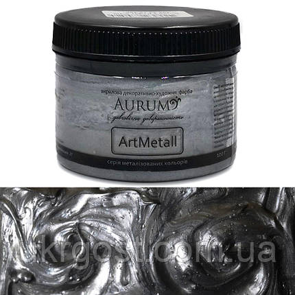 Фарба акрилова декоративно-художня Aurum ArtMetall Графіт 100 г, фото 1