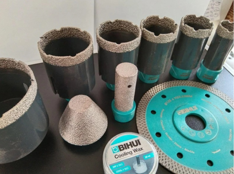Набір алмазних коронок для сухого свердління TURBO TILE BIHUI, 10 ПРЕДМЕТІВ, фото 1