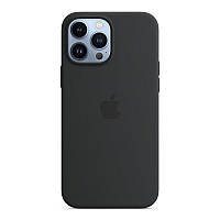 Чехол Силиконовый iPhone Айфон 13 Pro Max Про Макс Apple Silicone MagSafe Магнитом (анимация)-Midnight Черный