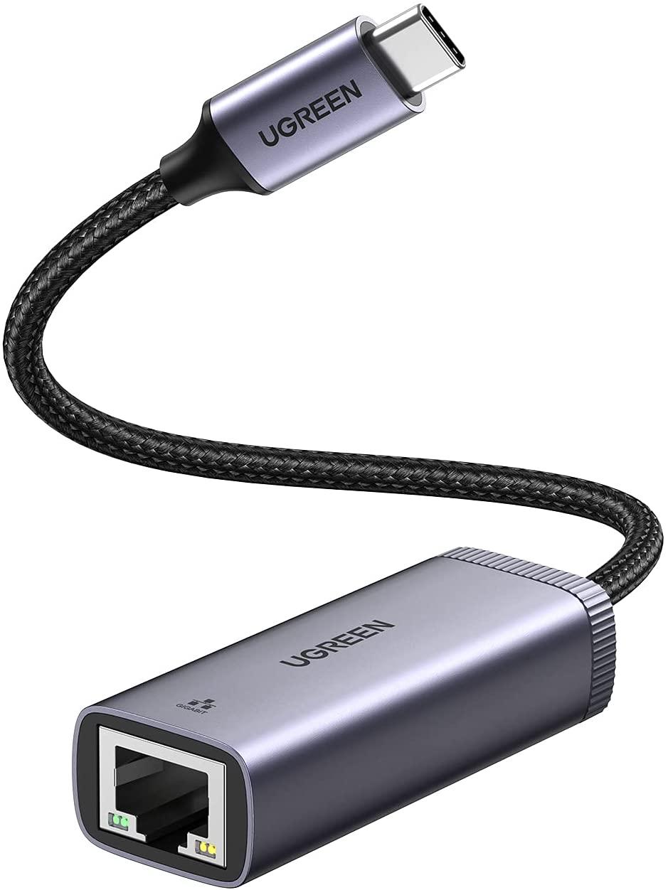 Провідний мережевий адаптер USB C - RJ45 Ethernet Gigabit LAN UGREEN Thunderbolt 3 Grey (CM483)