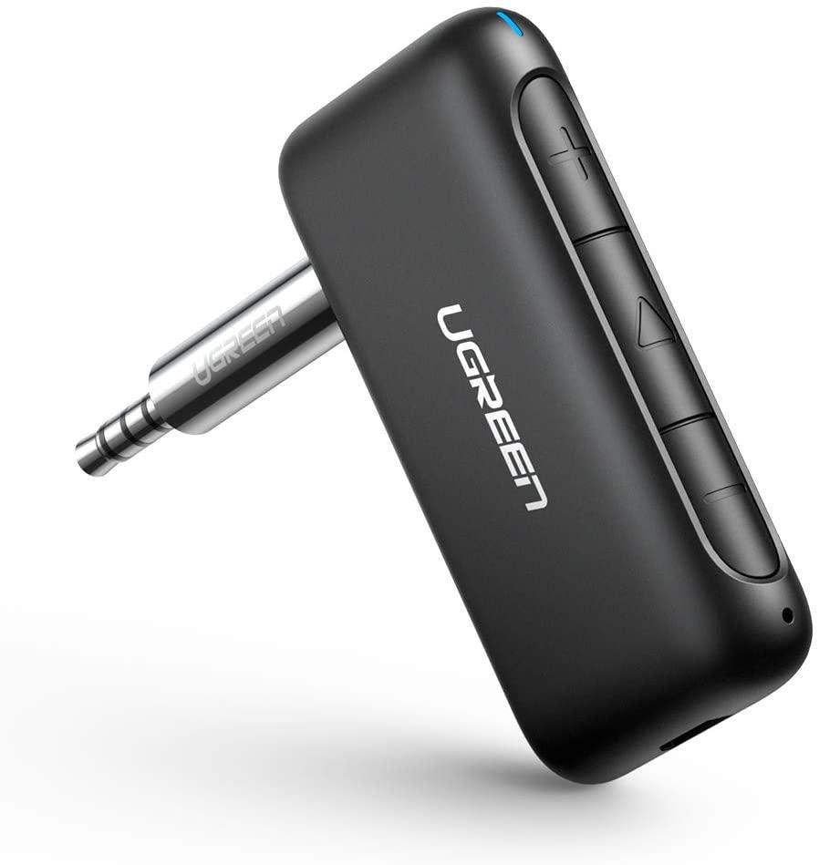 Бездротовий аудіо приймач Bluetooth 5.0 ресивер UGREEN AUX для автомобіля (CM276)