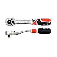 Тріскачка з вигнутою ручкою YATO 72 зубці 1/4" 155 мм (YT-0730)