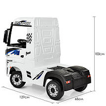 Дитячий електромобіль Вантажівка Mercedes (2 мотори по 35W, MP3, USB) Bambi M 4208EBLR-1 Білий, фото 3