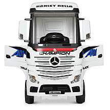 Дитячий електромобіль Вантажівка Mercedes (2 мотори по 35W, MP3, USB) Bambi M 4208EBLR-1 Білий, фото 5