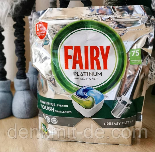 Fairy Platinum капсули для посудомийних машин 75 шт.