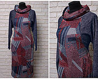 Обворожительное женское платье, ткань "Трикотаж Ангора" 52, 56 размер 52 56