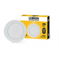 СВІТЛОДІОДНИЙ СВІТИЛЬНИК LEBRON L-PR-1841, 18W, ВБУДОВАНИЙ, D.225X19MM, 4100K, 1260LM, КУТ 120°