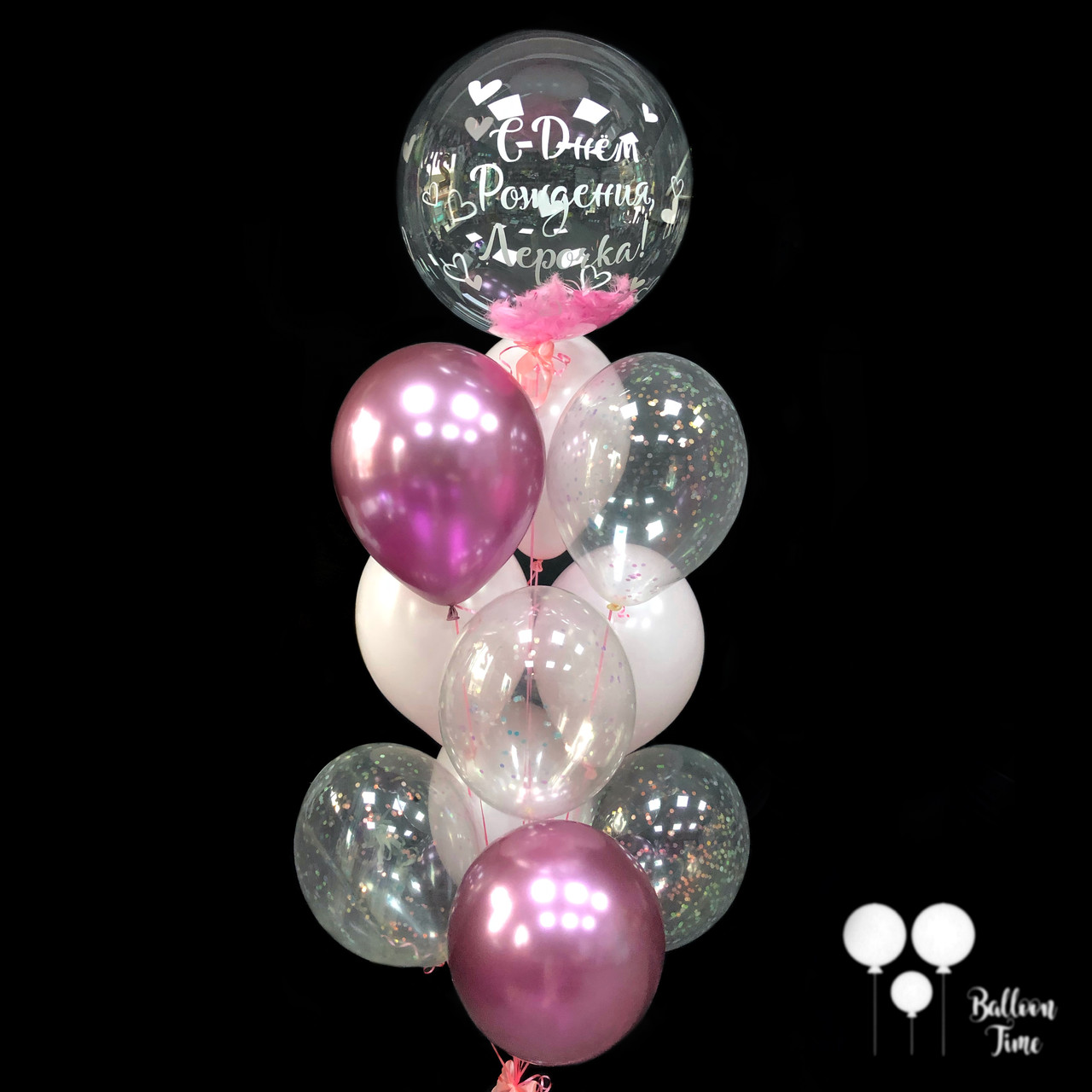 Фонтан із кришталевою кулею й індивідуальним написом на День народження