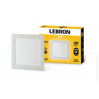 СВІТЛОДІОДНИЙ СВІТИЛЬНИК LEBRON L-PS-1841, 18W, ВБУДОВАНИЙ, 205X205X19MM, 4100K, 1260LM, КУТ 120°
