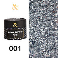 Гель-лак F.O.X Glow Glitter Gel 001, 5г