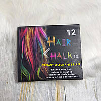 Набір крейди для тимчасового фарбування волосся Різні кольори 12 шт 11,5 см x 10 см