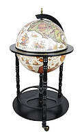 Глобус бар напольный Карта мира цвет чёрный сфера 45 см 45001W-В Оригинал