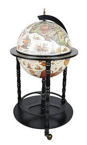Глобус бар підлоговий Карта світу колір чорний сфера 45 см 45001W-Оригінал