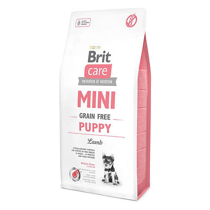 Сухий корм для цуценят Brit Care Dog Mini Puppy Lamb для дрібних порід з ягням 7 кг, фото 1