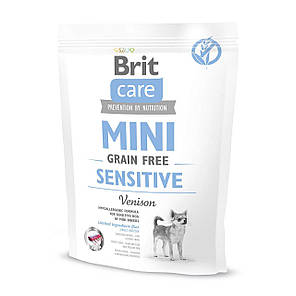 Сухий корм для собак Brit Care Dog Mini Sensitive для дрібних порід з чутливим травленням з олениною 400 г, фото 1