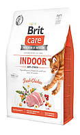 Сухой корм для кошек Brit Care Cat GF Indoor Anti-stress для домашних курица 2 кг