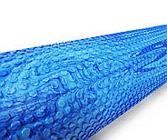 Масажний ролик EasyFit Foam Roller 60 см двоколірний Синій-блакитний, фото 4