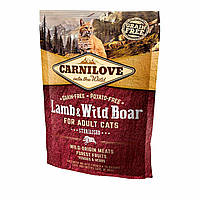 Сухой корм для котов Carnilove Cat Lamb & Wild Boar - Sterilised для стерилизованных ягненок кабан 400 г