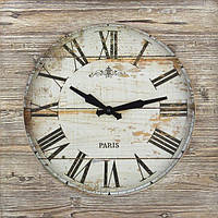 Часы настенные в античном стиле TFA Vintage XXL дерево 500x60х500 мм