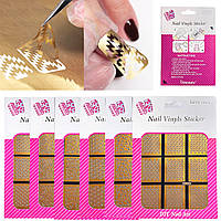 Трафарет Nail Vinyls Sticker (виниловые стикеры, наклейки) для декора и дизайна ногтей на липкой основе