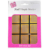 Трафарет Nail Vinyls Sticker (виниловые стикеры, наклейки) для декора и дизайна ногтей на липкой основе NF204