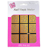 Трафарет Nail Vinyls Sticker (виниловые стикеры, наклейки) для декора и дизайна ногтей на липкой основе NF207