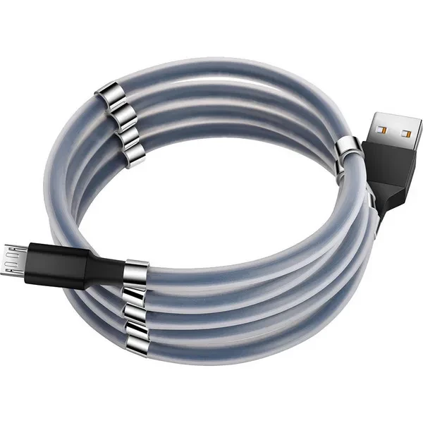 Дата-кабель Florence MagNet FL-2202-KM 1m USB(тато) - microUSB(тато) Black, фото 1