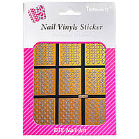 Трафарет Nail Vinyls Sticker (виниловые стикеры, наклейки) для декора и дизайна ногтей на липкой основе NF209