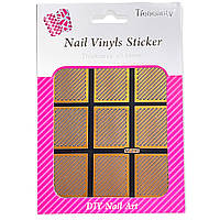 Трафарет Nail Vinyls Sticker (виниловые стикеры, наклейки) для дизайна и декора ногтей на липкой основе 206