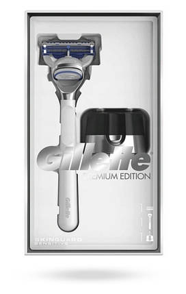 Подарунковий набір Gillette Premium (бритва Skinguard Sensitive + магнітна підставка), фото 2