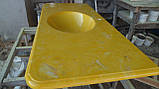 Умивальник зі стільницею з мармуру жовтий (ціна за литий умивальник 4000 грн./шт.), фото 4