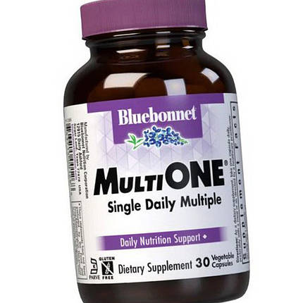 Вітаміни і мінерали Bluebonnet Nutrition Multi ONE 30 veg caps, фото 3