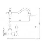 Змішувач для кухні з під'єднанням фільтрованої води Kern 2038 Chrome, фото 2