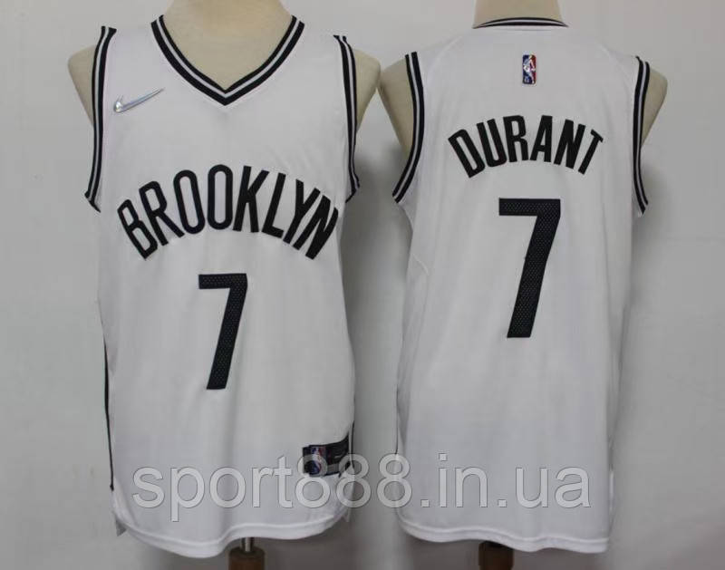 Біла баскетбольна майка прем'єр 7 Кевін Бруклін Нетс Nike Durant BROOKLYN NETS 2022