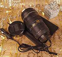 Автомобильная кружка объектив Nikon с подогревом.