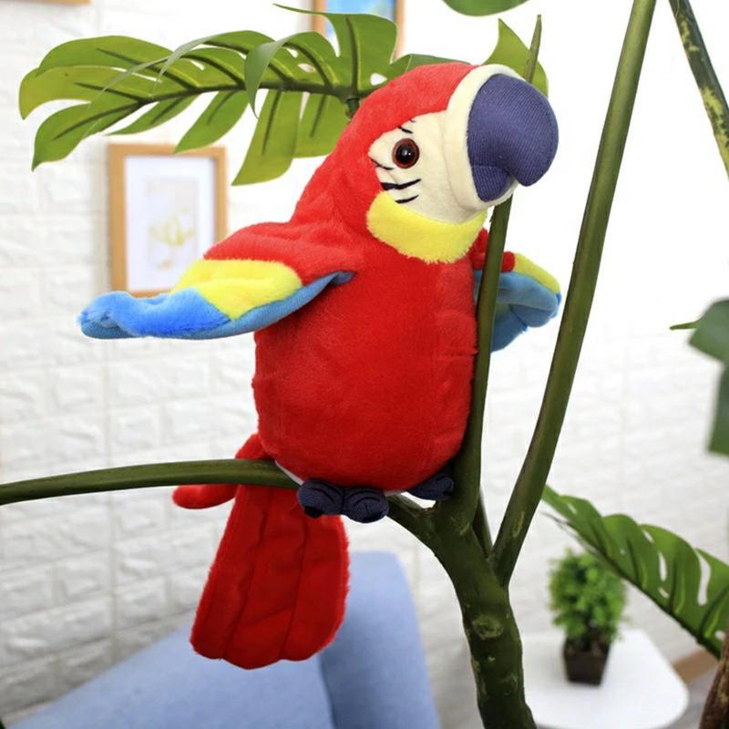 Говорящий попугай повторюшка Красный Parrot Talking - фото 2 - id-p1541336015
