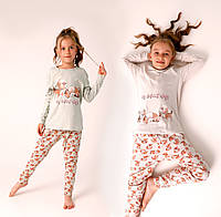 Пижама детская для девочки (футболка длинный рукав+ штаны), Donella (размер 2/3)