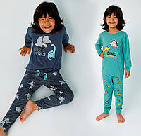 Пижама детская для мальчика (футболка длинный рукав+ штаны), Doni (размер 4/5)