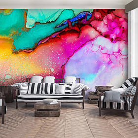 Флізелінові фото шпалери абстракції на стіну 254x184 см Акварельна фарба Мальовниче мистецтво (12919V4)+клей