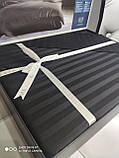 Комплект постільної білизни сатин stripe ТМ Fiesta Home, Туреччина колір чорний, фото 2
