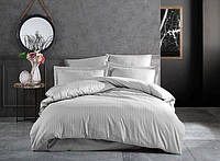 Комплект постельного белья сатин stripe ТМ Fiesta Home, Турция цвет серый
