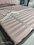 Комплект постільної білизни сатин stripe ТМ Fiesta Home, Туреччина колір пудровий, фото 3