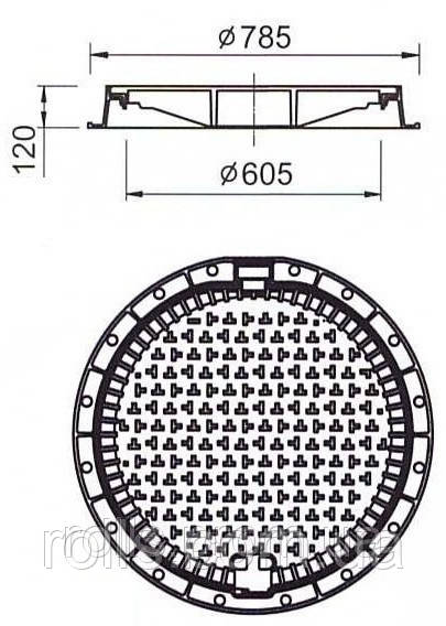 Канализационные люки с логотипом Киевводоканал тип ТМ магистральный класс нагрузки D400 - фото 2 - id-p19506663