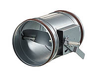 Круглая заслонка Дроссель-клапан для вентиляции Вентс КР 125. Для ручного перекрытия и регулировки воздуховода