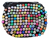 Набір двосторонніх скетч маркерів 168 шт. на спиртовій основі (T168-BL), фото 2