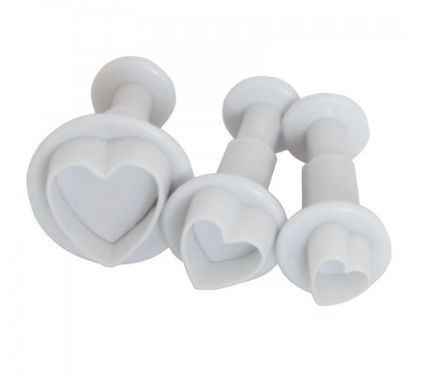 Плунжер кондитерський Сердечка міні з 3-х шт, фото 1