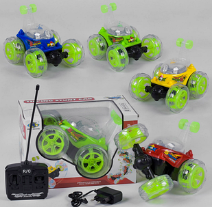 Машина-перевертень на радіокеруванні 9802 М-11 4 кольори, акумулятор, світло, звук