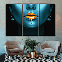 Картина інтер'єрна Мулатка з золотом 120, 80, 3