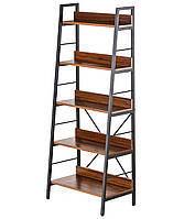 Стелаж високий на 5 полиць у стилі Loft Stroke 5 Shelf Walnut ТМ Special4You